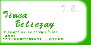 timea beliczay business card